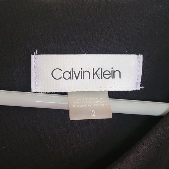 CALVIN KLEIN Black Midi Dress Size 12 - Picture 3 of 6